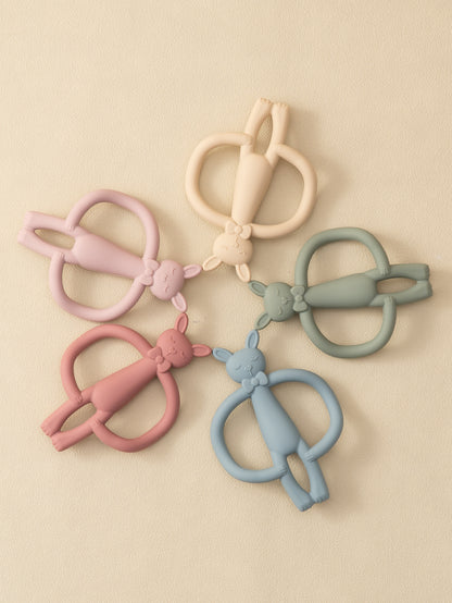Toys Teething Infant Chewing Toy, Color Kids Silicone Teether, Gifts Newborn Cartoon Rabbit Teether