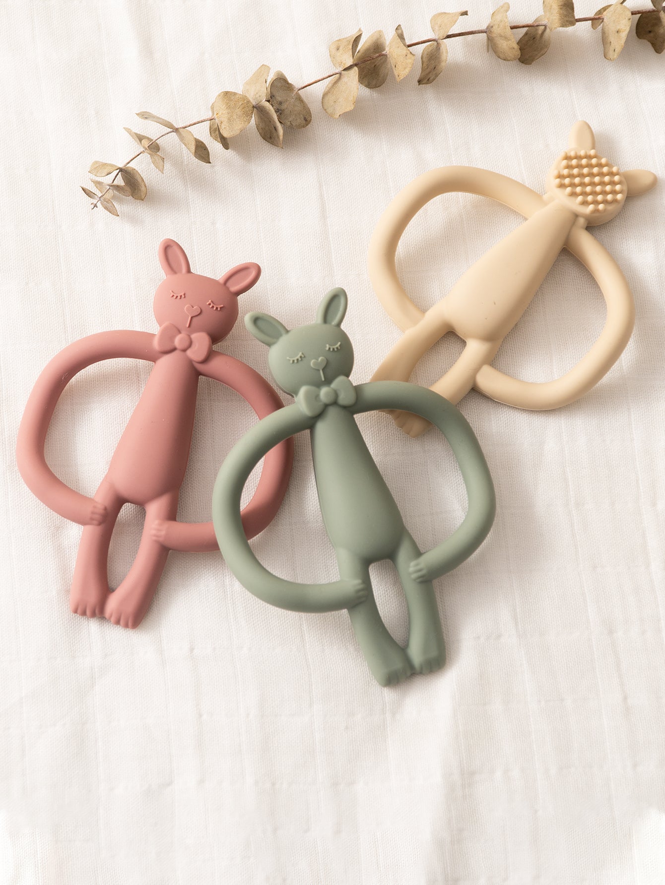 Toys Teething Infant Chewing Toy, Color Kids Silicone Teether, Gifts Newborn Cartoon Rabbit Teether