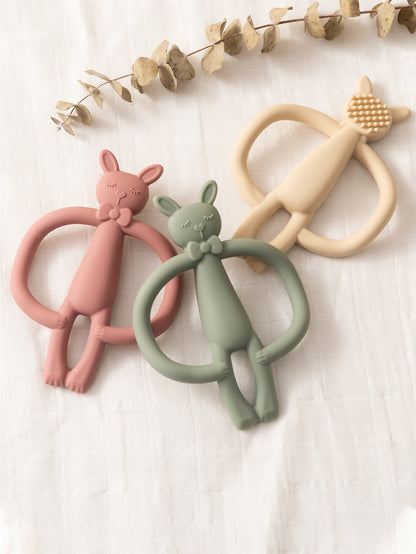 Toys Teething Infant Chewing Toy, Color Kids Silicone Teether, Gifts Newborn Cartoon Rabbit Teether