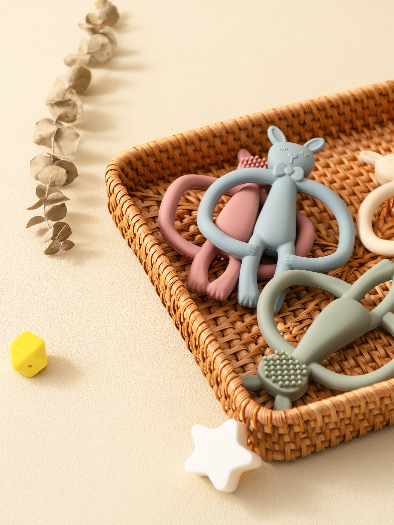 Toys Teething Infant Chewing Toy, Color Kids Silicone Teether, Gifts Newborn Cartoon Rabbit Teether