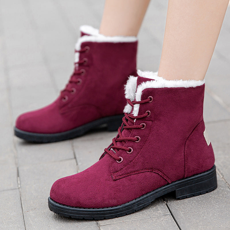 Flat Boots For Women Platform Ladies Shoes Plush Keep Warm Boots Cozy Winter Shoes Women 2