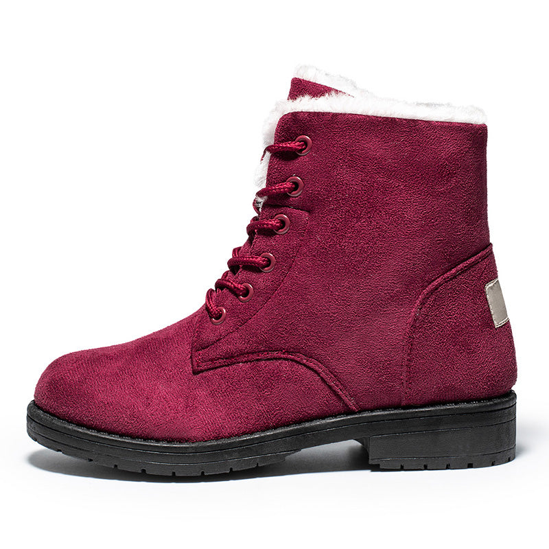Flat Boots For Women Platform Ladies Shoes Plush Keep Warm Boots Cozy Winter Shoes Women 4