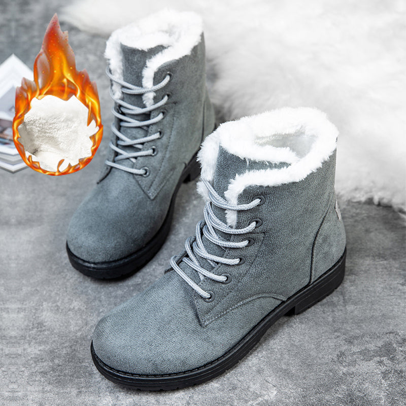 Flat Boots For Women Platform Ladies Shoes Plush Keep Warm Boots Cozy Winter Shoes Women 7