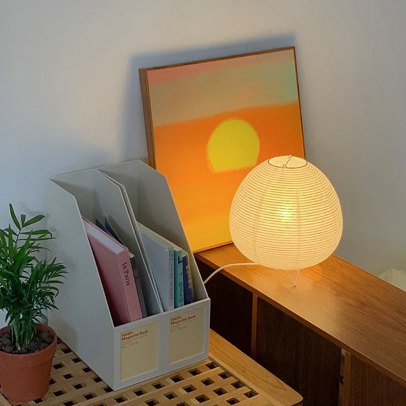 Lantern Led Table Lamp, Bedside Rice Paper, Living Room Bedroom Decor Table Lights, Study Homestay Art Creative Lamp