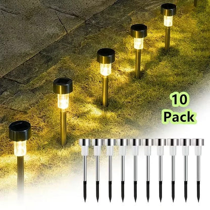 Outdoor Solar Garden Pathway Lights Set 9
