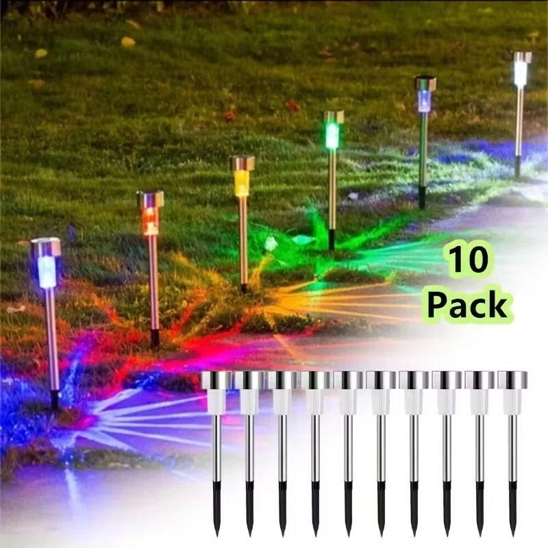 Outdoor Solar Garden Pathway Lights Set 8