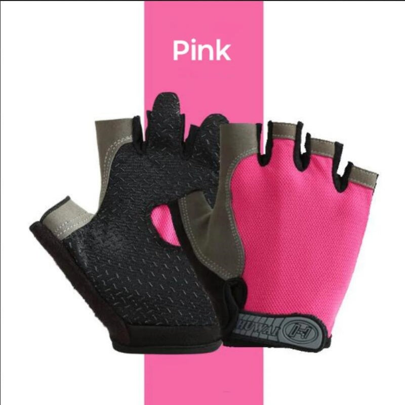 Fingerless Gloves, Shock Absorbing Sports Gloves, Anti Slip Gym Gloves, Breathable Training Gloves for Weight Cycling