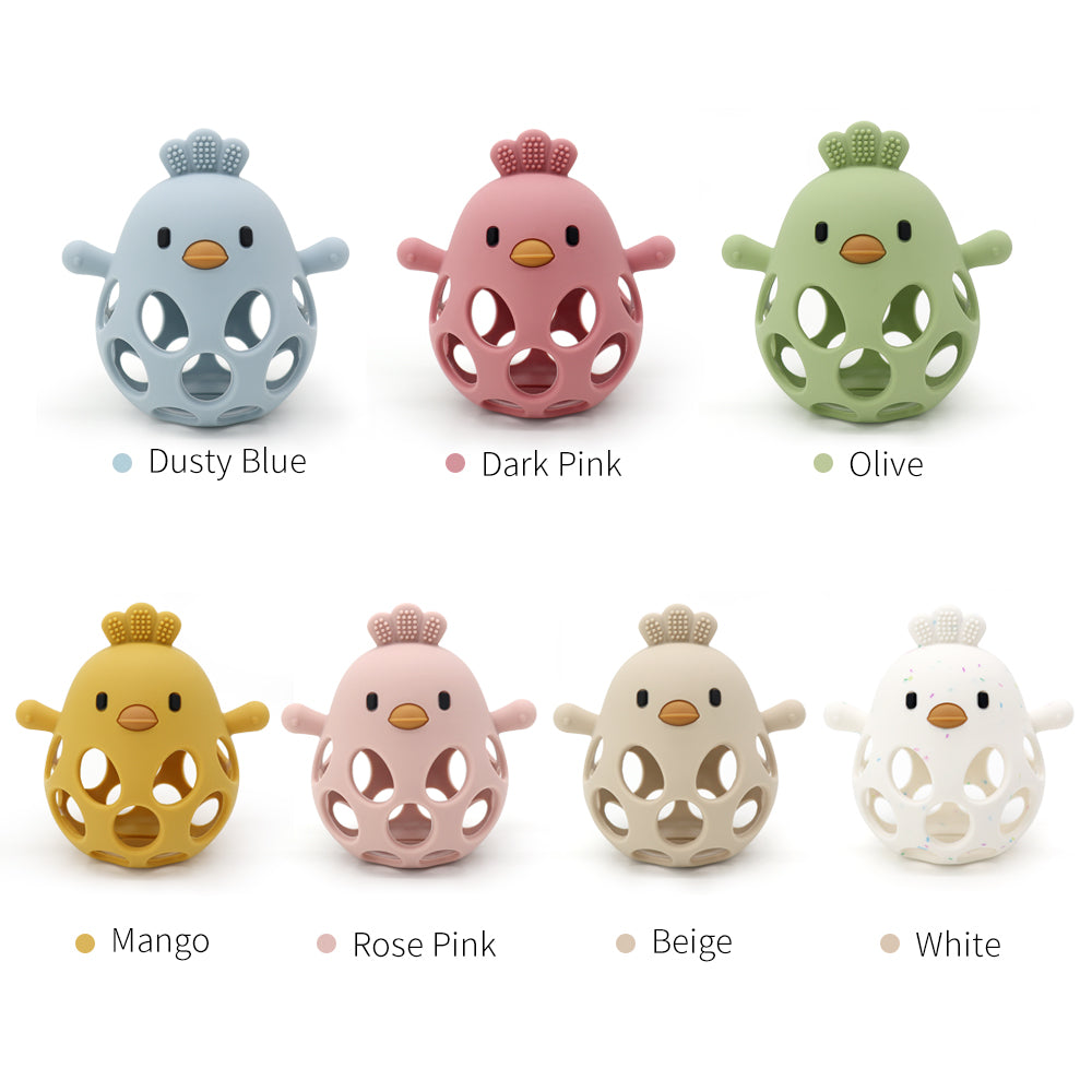 Cartoon Chick Shape Baby Toys, Chewing Training Baby Products, Baby Silicone Teether Toys
