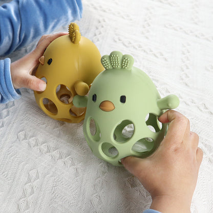 Cartoon Chick Shape Baby Toys, Chewing Training Baby Products, Baby Silicone Teether Toys