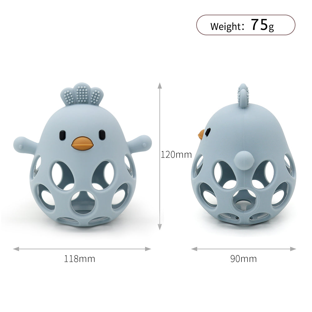 Cartoon Chick Shape Baby Toys, Chewing Training Baby Products, Baby Silicone Teether Toys