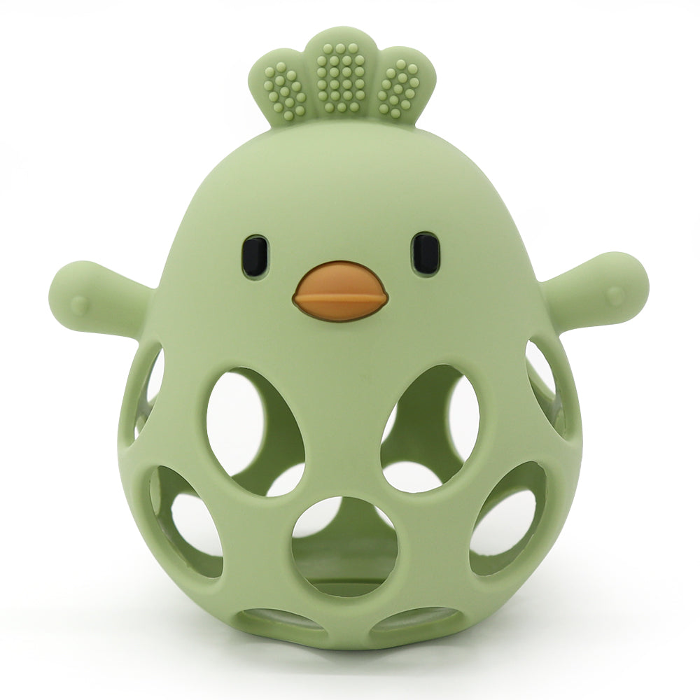 Cartoon Chick Shape Baby Toys, Chewing Training Baby Products, Baby Silicone Teether Toys