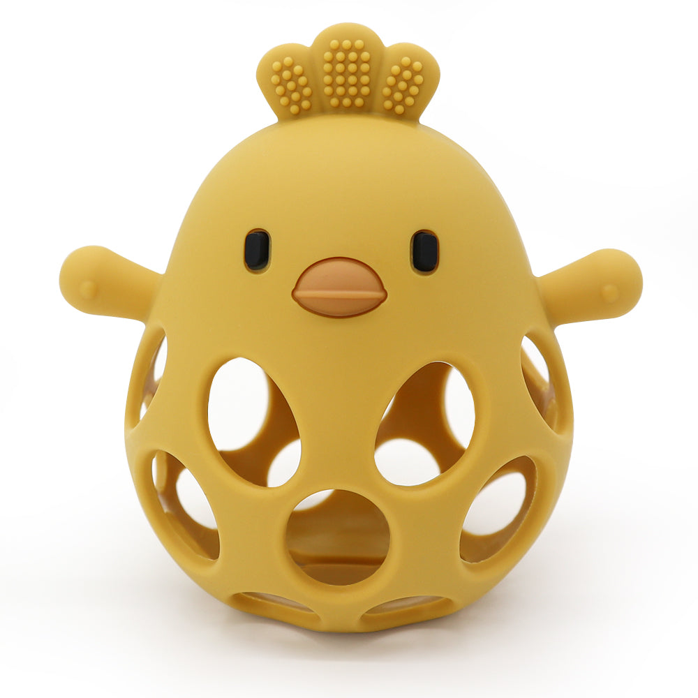 Cartoon Chick Shape Baby Toys, Chewing Training Baby Products, Baby Silicone Teether Toys