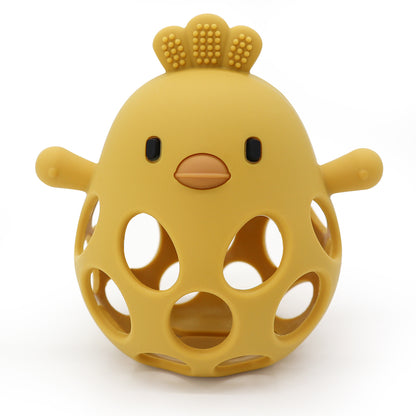 Cartoon Chick Shape Baby Toys, Chewing Training Baby Products, Baby Silicone Teether Toys