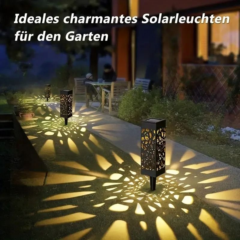 Solar LED Decorative Garden Stake Lights Set 2