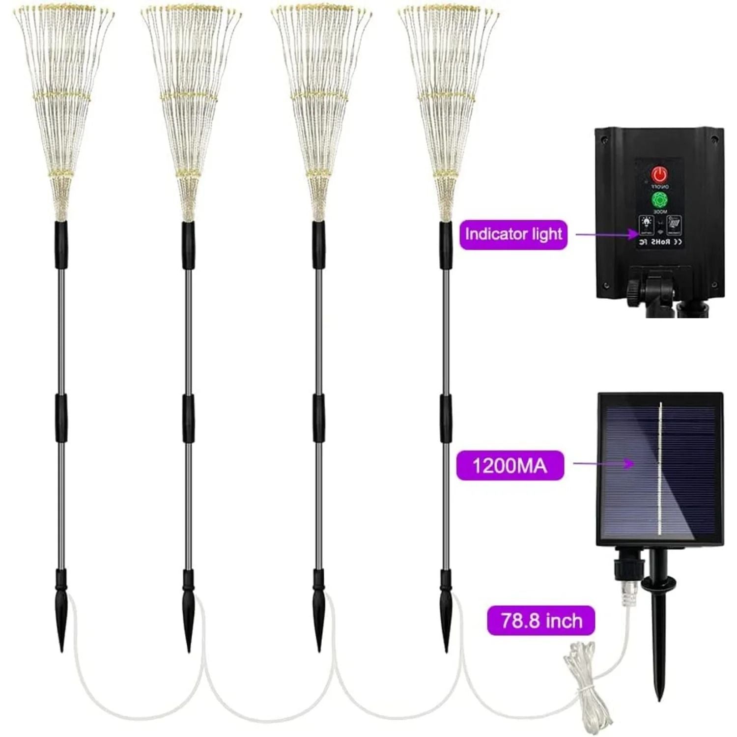 Solar Firework Garden String Lights Set 1