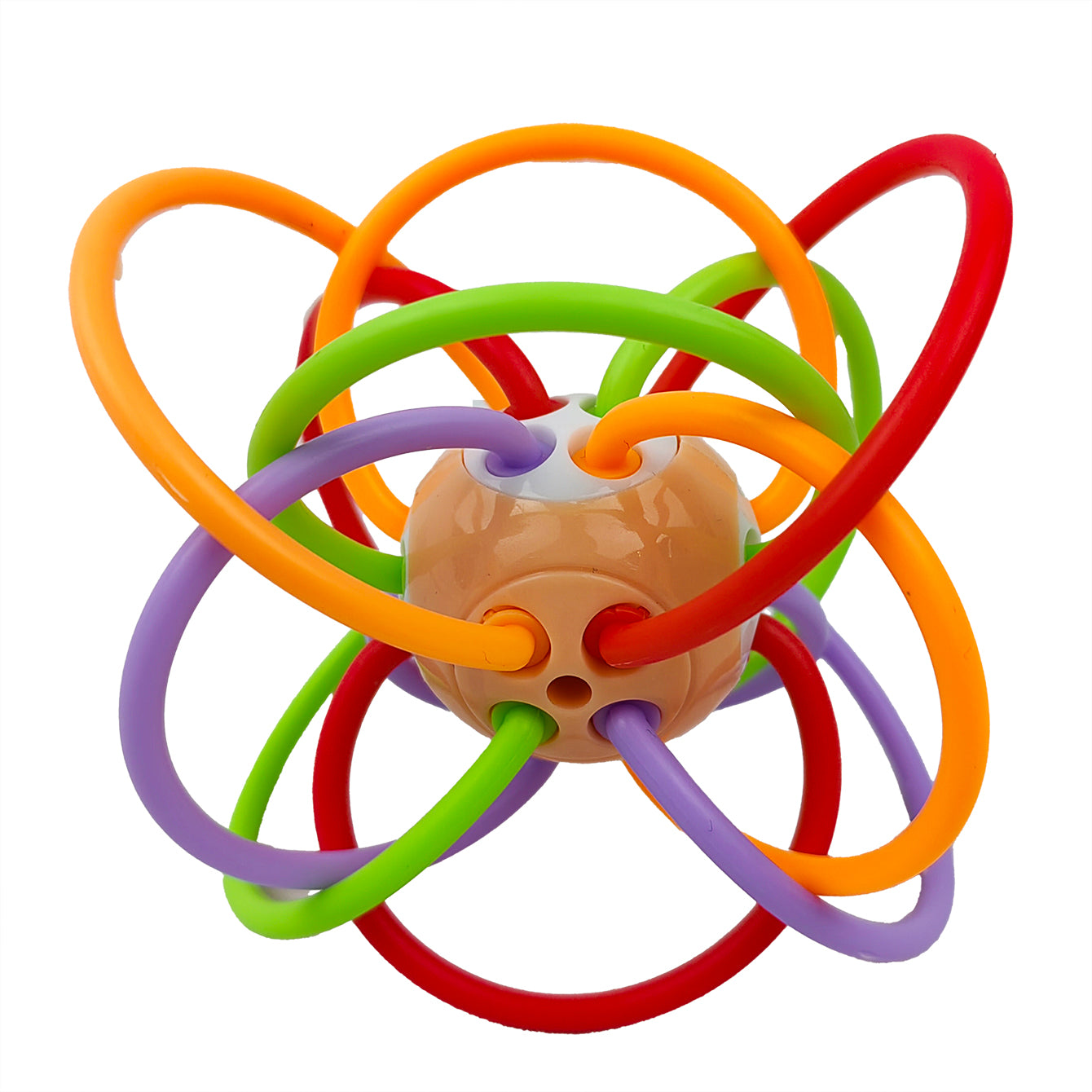 Educational toy ball, Manhattan square golfer, sensory grips teether grinding ball, baby learning playtime accessory