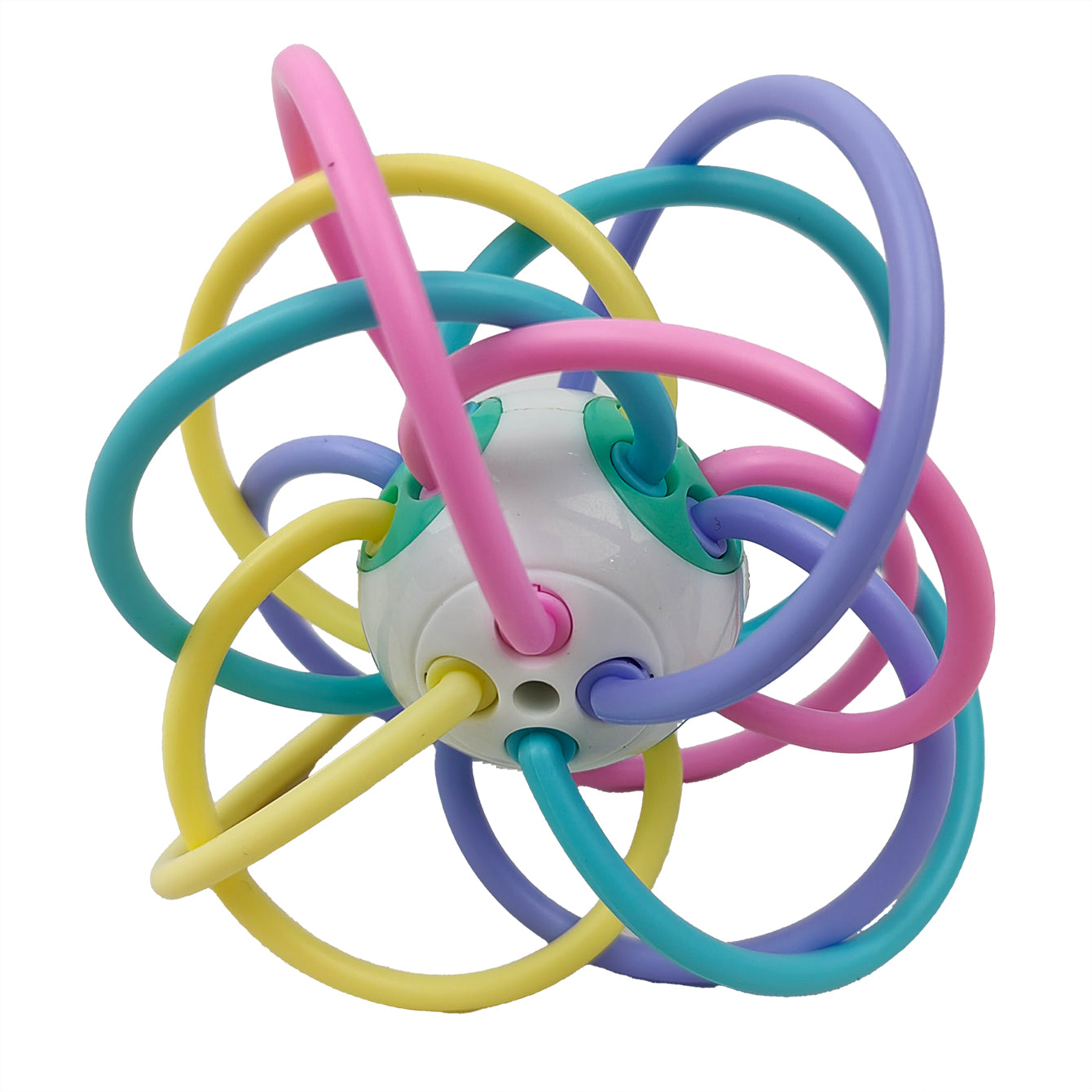 Educational Toy Ball Manhattan Square Golfer Sensory Grips Teether Grinding Ball Baby Learning Play 6