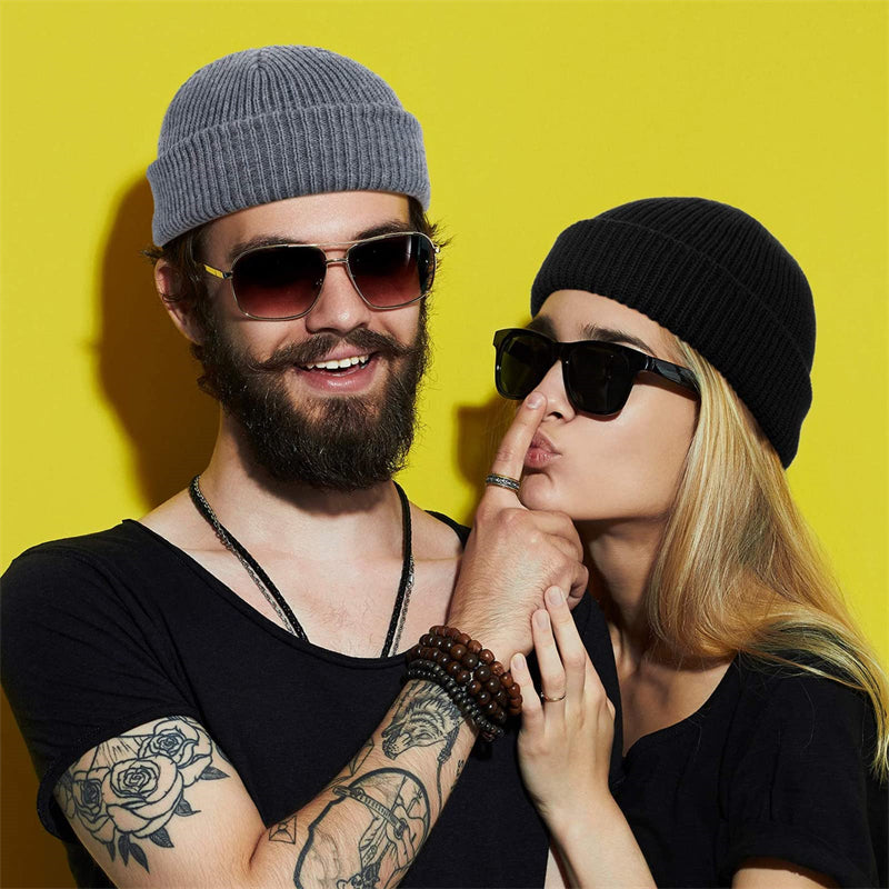 Knit Beanie Hat Acrylic Winter Hats Beanie Hats For Men Women Soft Warm Unisex Cuffed Beanie For Wo 4