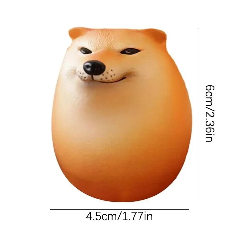 Shiba Inu Egg Shape Desk Decor Cute PVC Dog Ornament For Home And Office 5