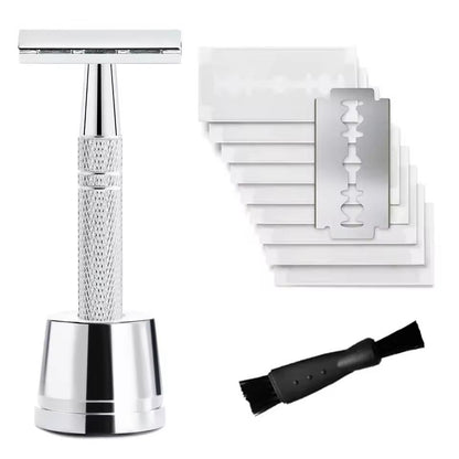 Womens Reusable Double Edge Safety Razor Set With 10 Blades 4