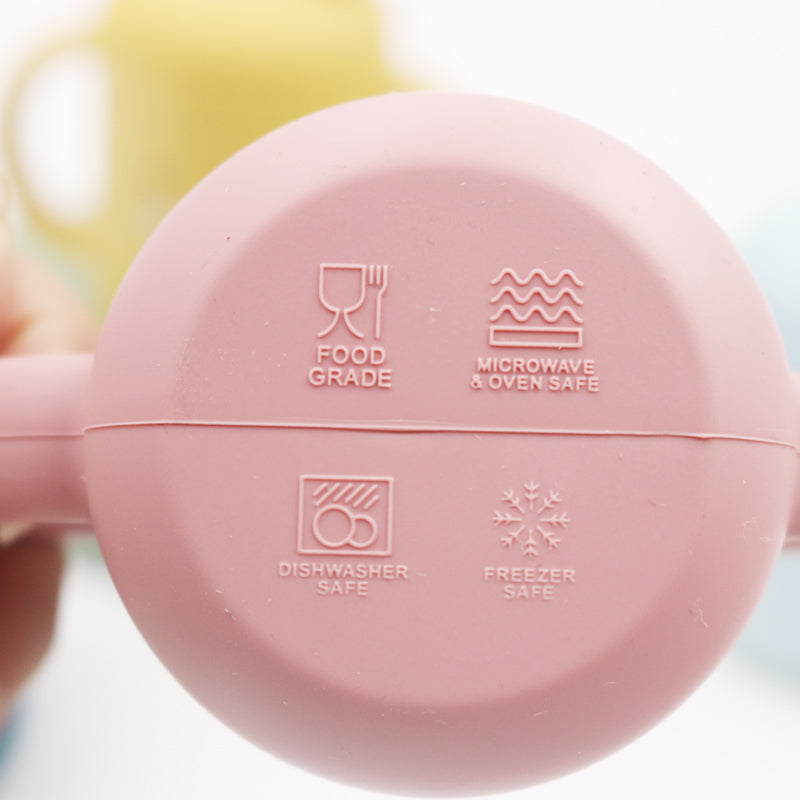 Feeding Cup Leakproof Trainer Cup BPA Free Portable Storage Snack Container New Cartoon Baby Silico 4
