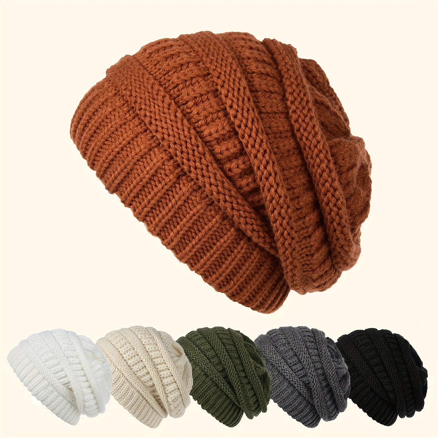 Cozy Knitwear Beanie Soft Unisex Winter Style Perfect Cold Weather Gift Warm Colors 1