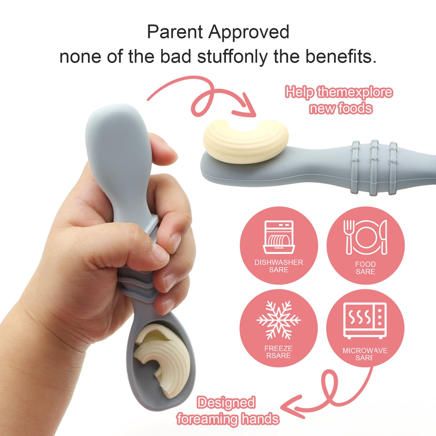 Training Spoon For Babies Over 6 Months Old Silicone Baby Food Spoon Christmas Gift Pick Easy To Gr 1