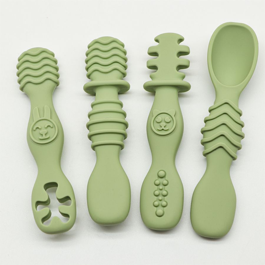Training Spoon For Babies Over 6 Months Old Silicone Baby Food Spoon Christmas Gift Pick Easy To Gr 6