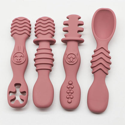 Training Spoon For Babies Over 6 Months Old Silicone Baby Food Spoon Christmas Gift Pick Easy To Gr 7