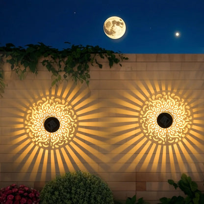 Solar Fence Light With Cut Out Design 3