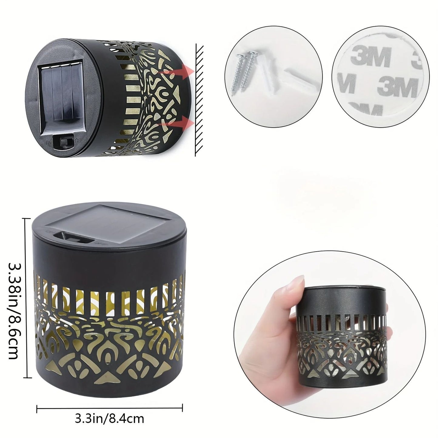 Solar Fence Light With Cut Out Design 4