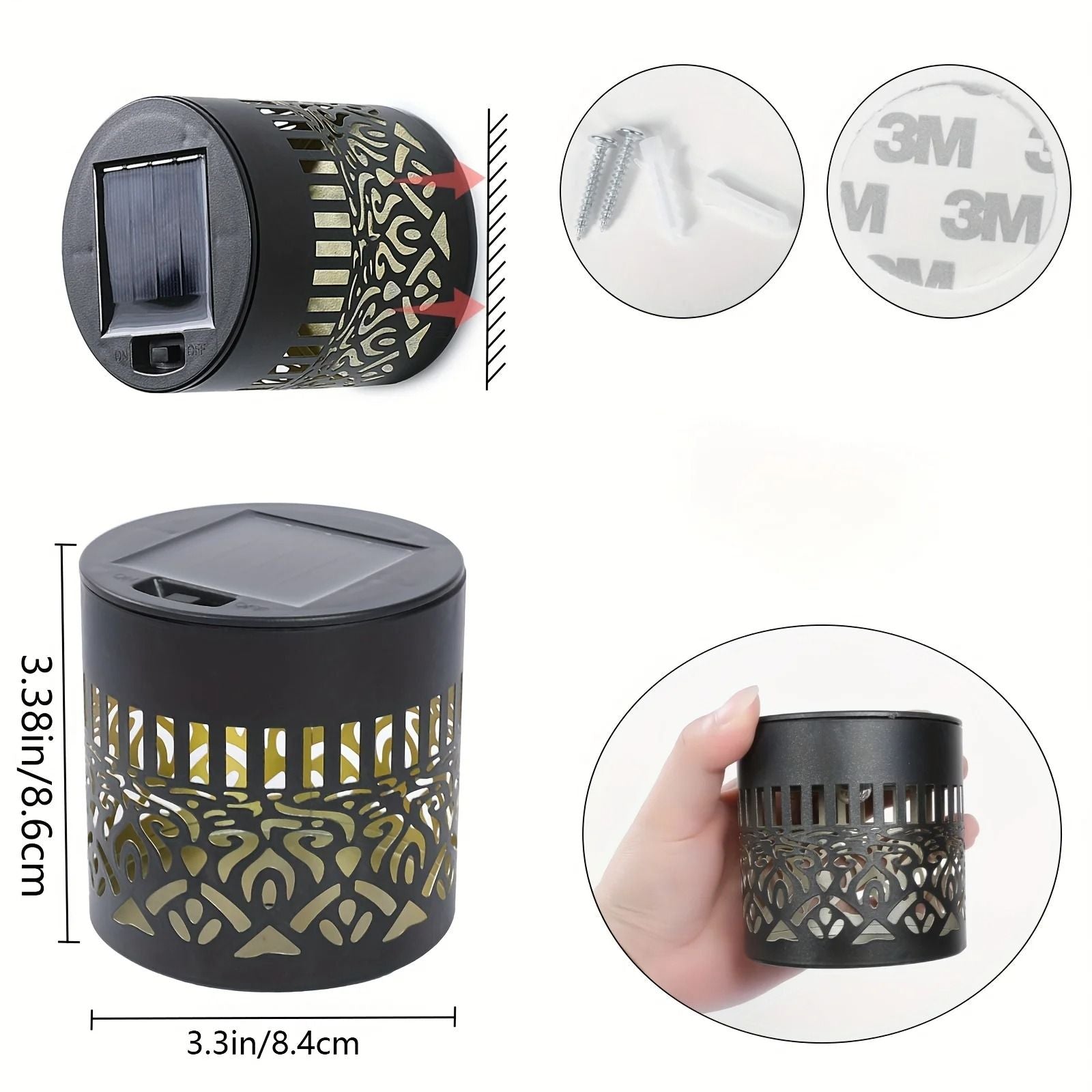 Solar Fence Light With Cut Out Design 4