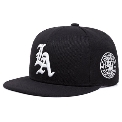 New Los Angels Letter Cotton Flat Edge Hat Simple Baseball Hat For Women Sunshade Hat For Men Outdo 4