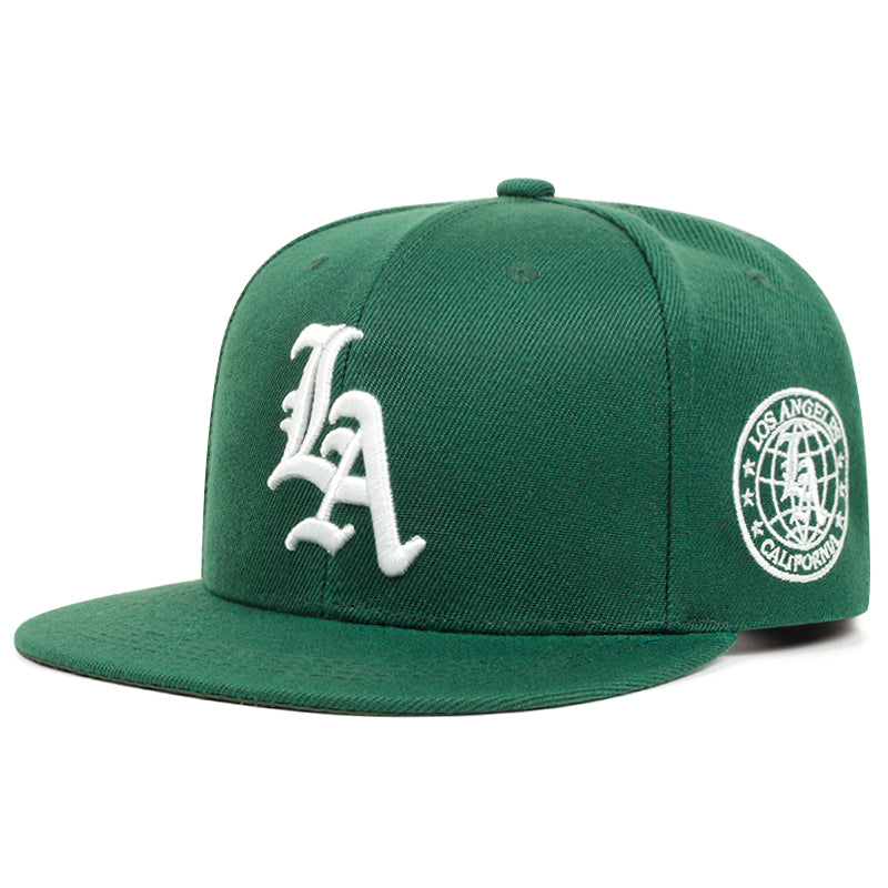 New Los Angels Letter Cotton Flat Edge Hat Simple Baseball Hat For Women Sunshade Hat For Men Outdo 5