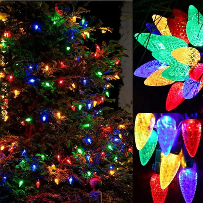 Solar Strawberry Christmas String Lights 2