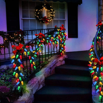 Solar Strawberry Christmas String Lights 4