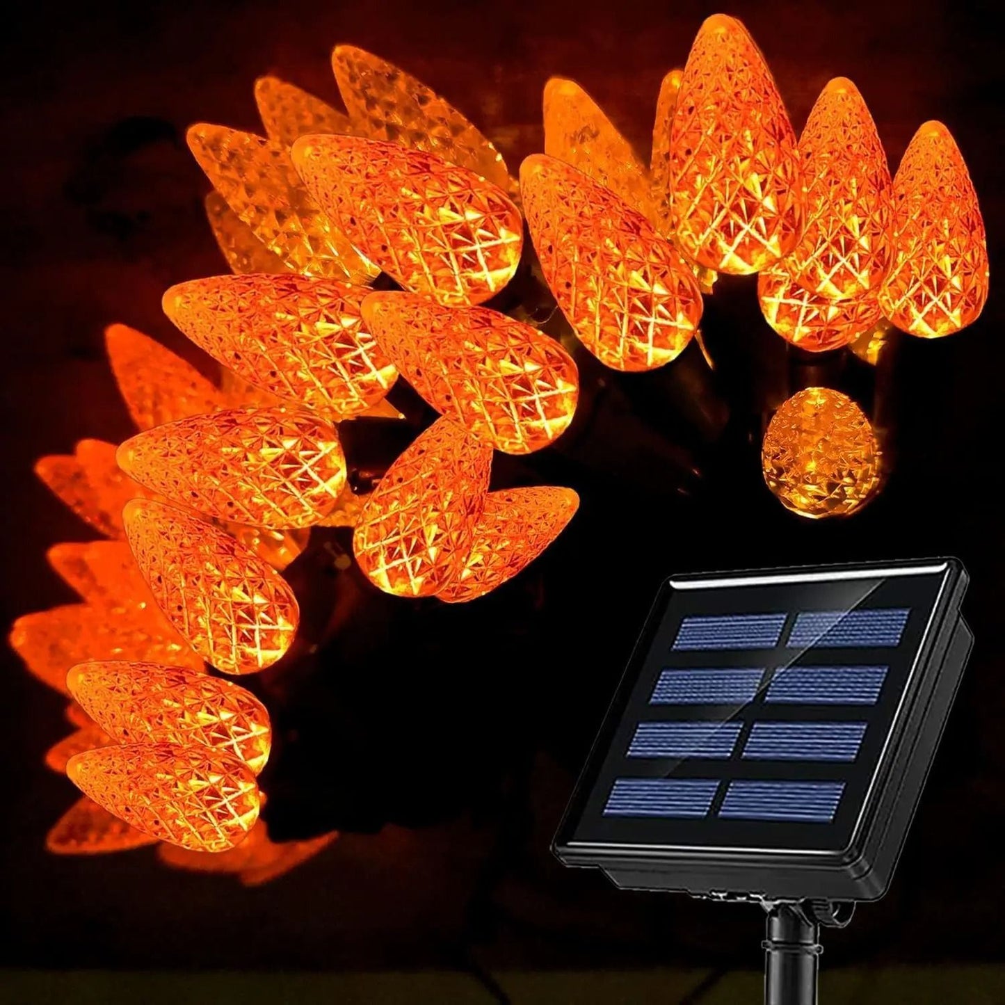Solar Strawberry Christmas String Lights 5