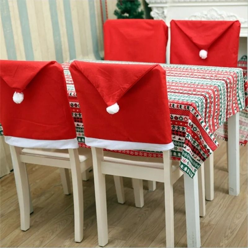 Christmas Chair Covers Festive Holiday Decorations for Home and Party