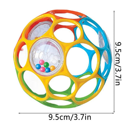 Educational Sensory Toy for Infants, Soft Baby Grasping Ball, Random Color Rattles with Bell Ball Early Education Play