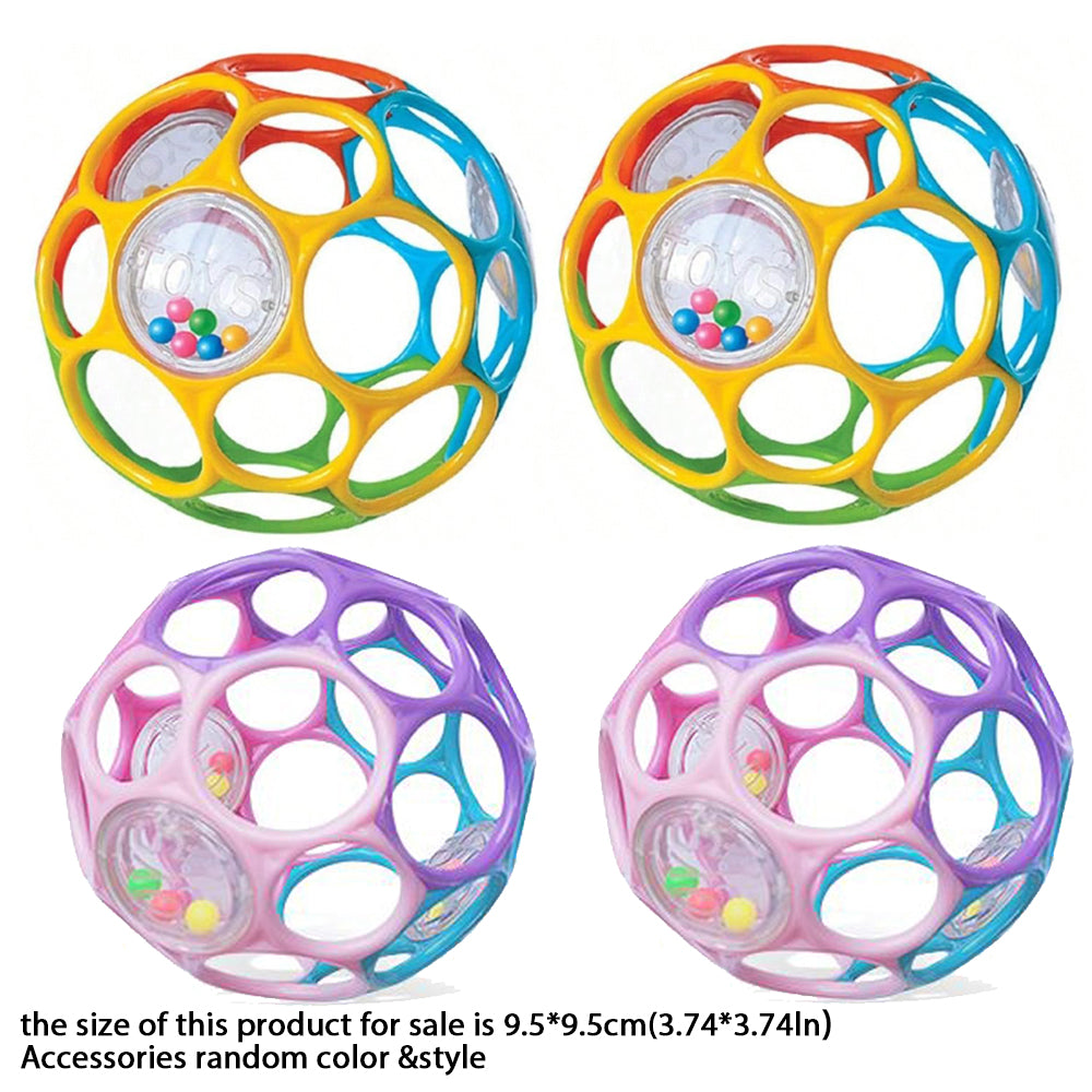 Educational Sensory Toy for Infants, Soft Baby Grasping Ball, Random Color Rattles with Bell Ball Early Education Play