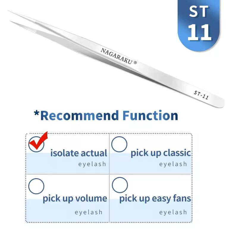 Womens Stainless Steel Eyelash Extension Tweezers 4