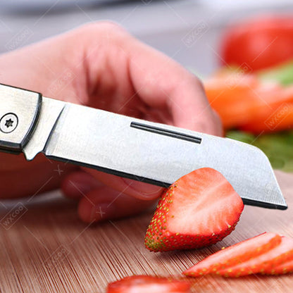 Wooden Handle Kitchen Accessories Folding Fruit Knife Stainless Steel Fruit Paring Knife Butcher Kn 2