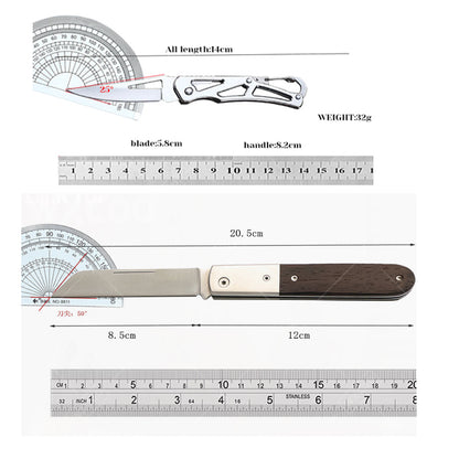 Wooden Handle Kitchen Accessories Folding Fruit Knife Stainless Steel Fruit Paring Knife Butcher Kn 5
