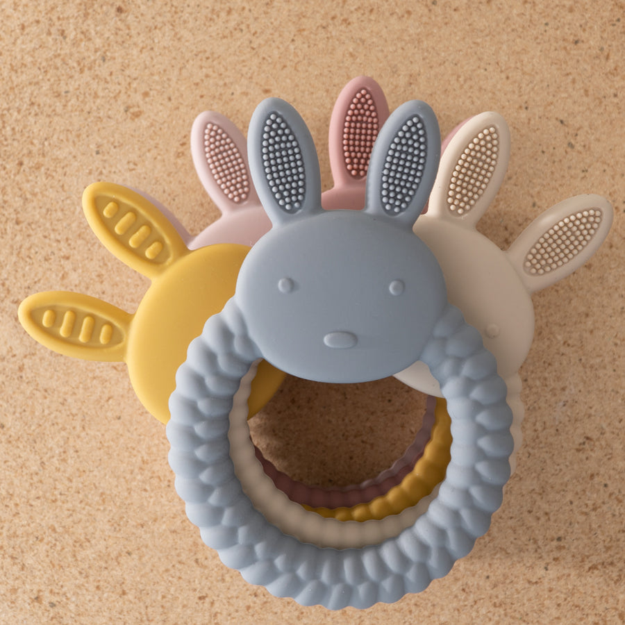 BPA Free Cartoon Rabbit Baby Teether Silicone Toy Health Molar Chewing Nursing Teething Gifts Baby  1