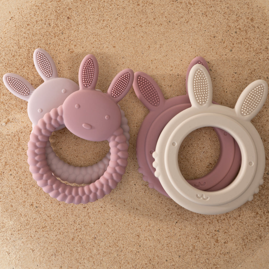BPA Free Cartoon Rabbit Baby Teether Silicone Toy Health Molar Chewing Nursing Teething Gifts Baby  2