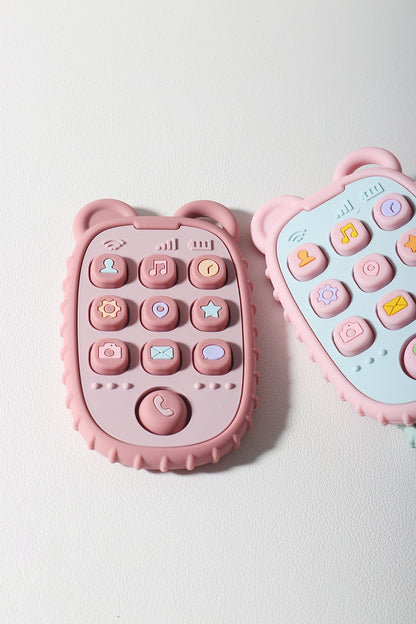 Shape Silicone Teether Teething Toy, New Baby Teether Mobile Phone, Baby Gift Set, Sensory Toy for Kids, Soft Chew