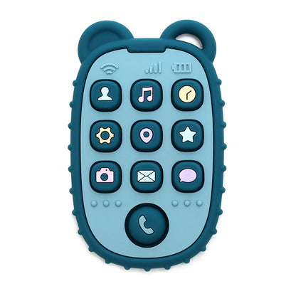 Shape Silicone Teether Teething Toy, New Baby Teether Mobile Phone, Baby Gift Set, Sensory Toy for Kids, Soft Chew
