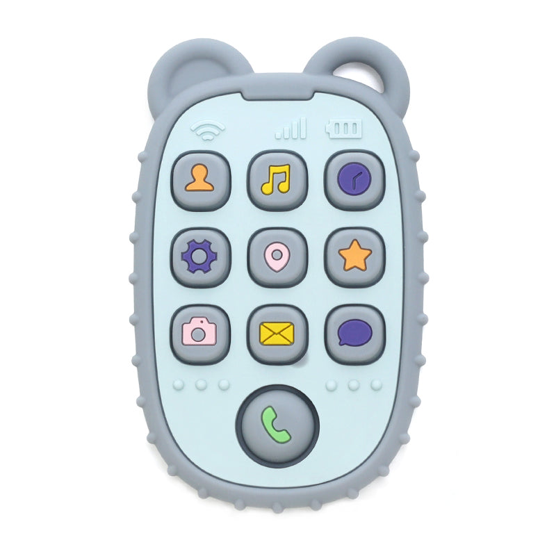Shape Silicone Teether Teething Toy, New Baby Teether Mobile Phone, Baby Gift Set, Sensory Toy for Kids, Soft Chew
