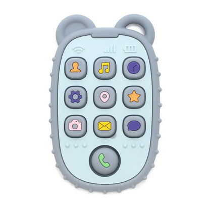 Shape Silicone Teether Teething Toy, New Baby Teether Mobile Phone, Baby Gift Set, Sensory Toy for Kids, Soft Chew
