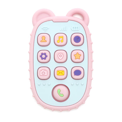 Shape Silicone Teether Teething Toy, New Baby Teether Mobile Phone, Baby Gift Set, Sensory Toy for Kids, Soft Chew